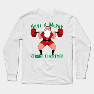 Squat Santa Training Squats with Santa for Lifting lovers Gym design Long Sleeve T-Shirt